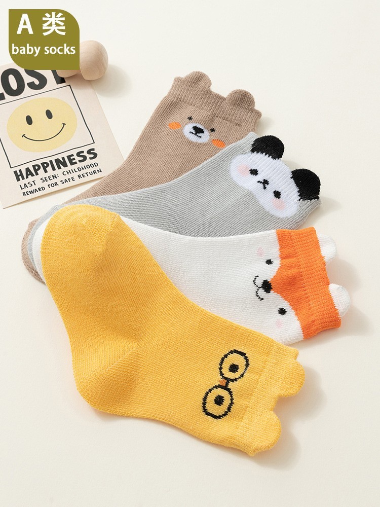 26跨境专供宝宝春秋新品a类棉新生婴幼儿0-6个月松口袜子ins图5