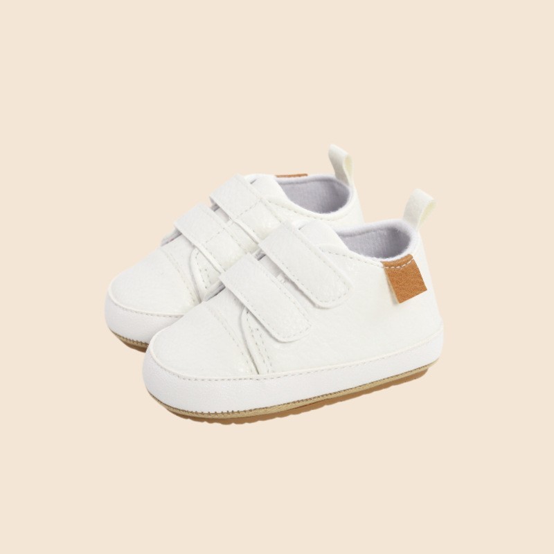 靓宝春秋防滑软PU皮面0-1岁宝宝学步鞋魔术贴防掉6-14个月婴儿鞋图3