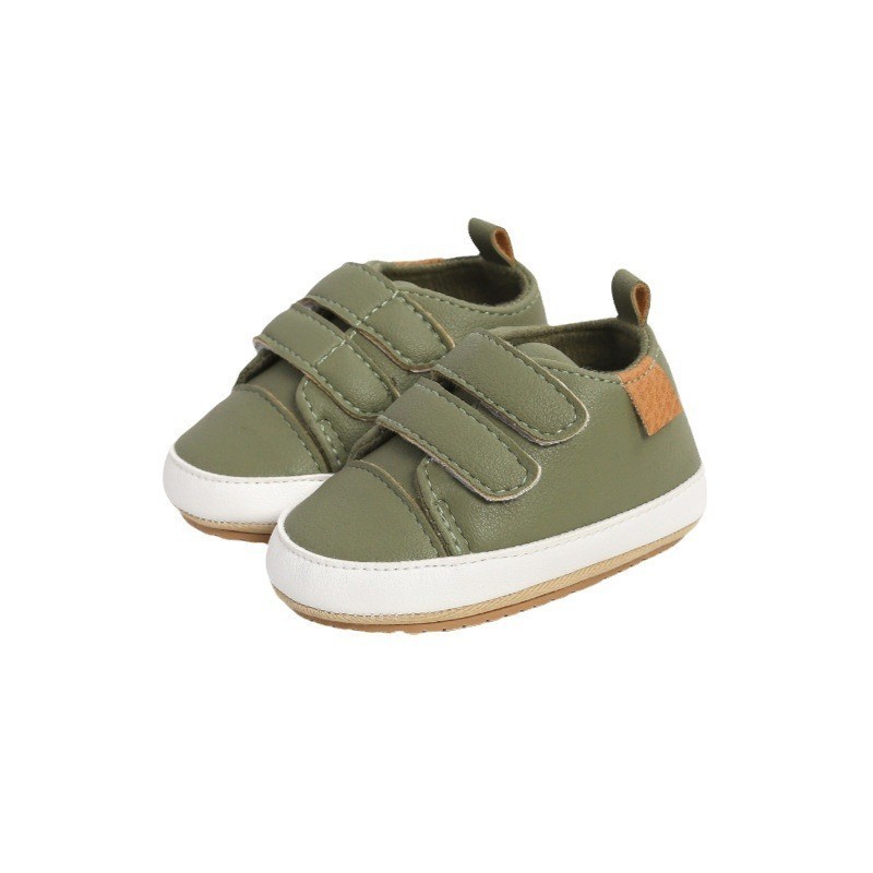 靓宝春秋防滑软PU皮面0-1岁宝宝学步鞋魔术贴防掉6-14个月婴儿鞋图5