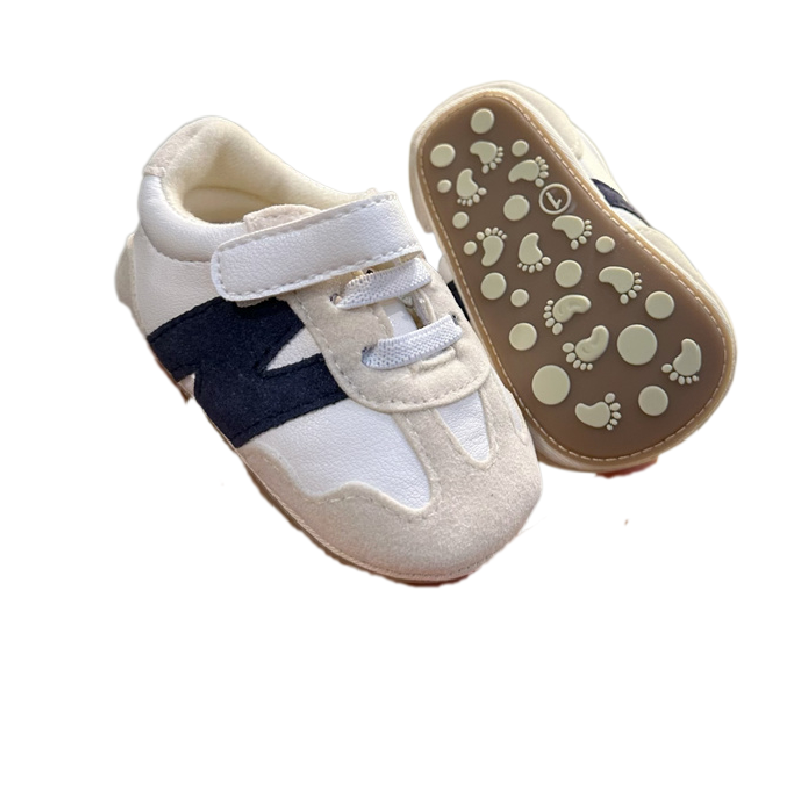 0-1岁宝宝防滑6-9-12个月男女婴儿软底学步鞋拼色轻便护足春秋款图4