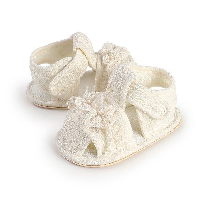 婴儿夏季凉鞋软底0-3-6-12个月精致蕾丝公主女宝宝透气学步鞋薄款图5