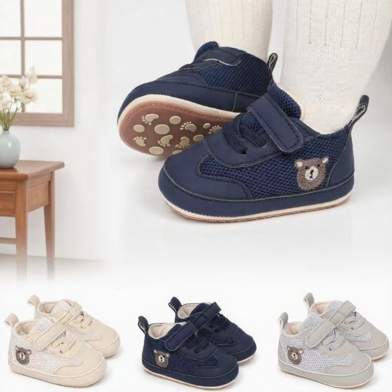 3-6-12月宝宝学步鞋防滑软底婴儿鞋子防撞耐磨男女宝宝鞋透气防滑