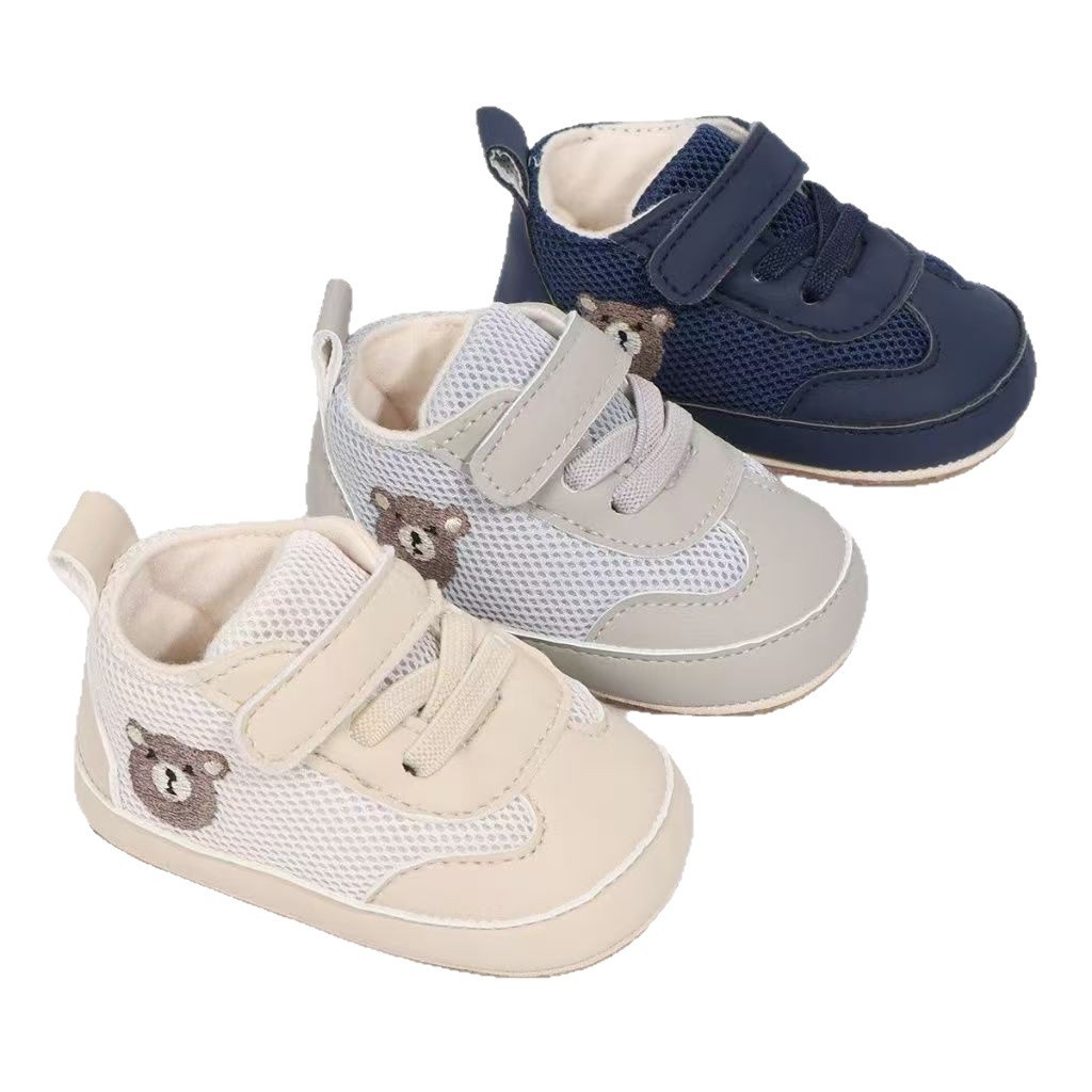 3-6-12月宝宝学步鞋防滑软底婴儿鞋子防撞耐磨男女宝宝鞋透气防滑图5