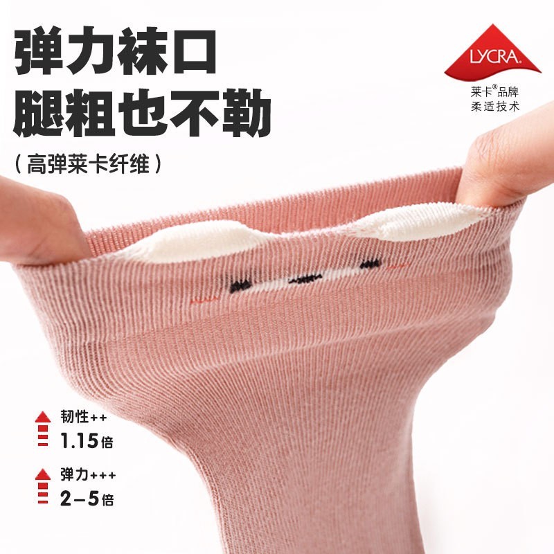 婴儿袜子a类秋冬可爱卡通过膝袜男童女童长筒袜精梳棉袜儿童袜子图2