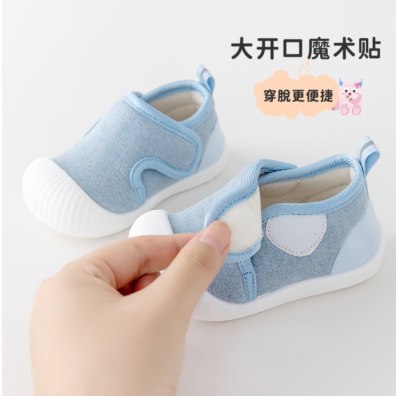 宝宝学步棉鞋秋冬新款防滑软底隔凉儿童地板鞋保暖舒适婴儿学步鞋图3