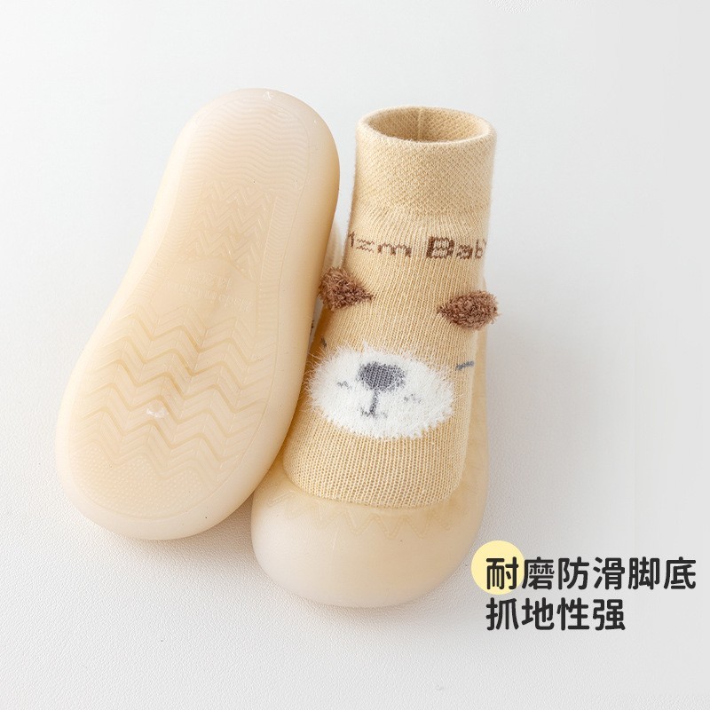 秋冬宝宝学步鞋弹力不勒脚新生儿童地板袜子鞋防滑软底婴儿鞋图4