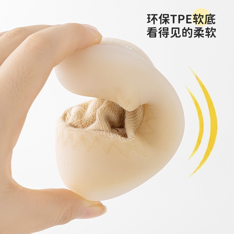 秋冬宝宝学步鞋弹力不勒脚新生儿童地板袜子鞋防滑软底婴儿鞋图3