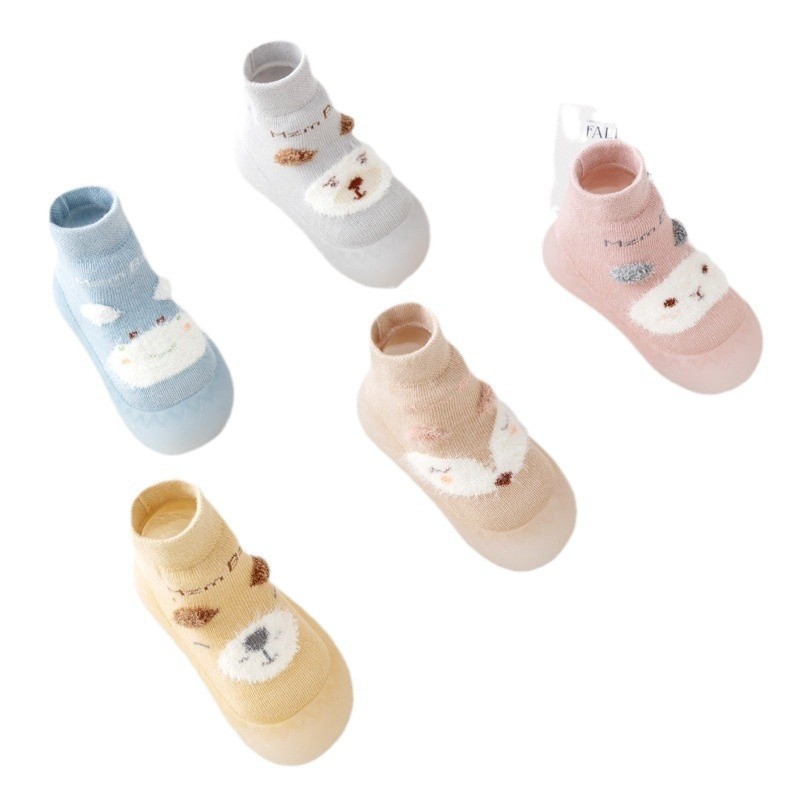 秋冬宝宝学步鞋弹力不勒脚新生儿童地板袜子鞋防滑软底婴儿鞋图5