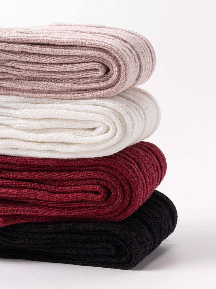 婴儿女孩纯色连裤袜春秋竖条纹双针婴童打底袜图4