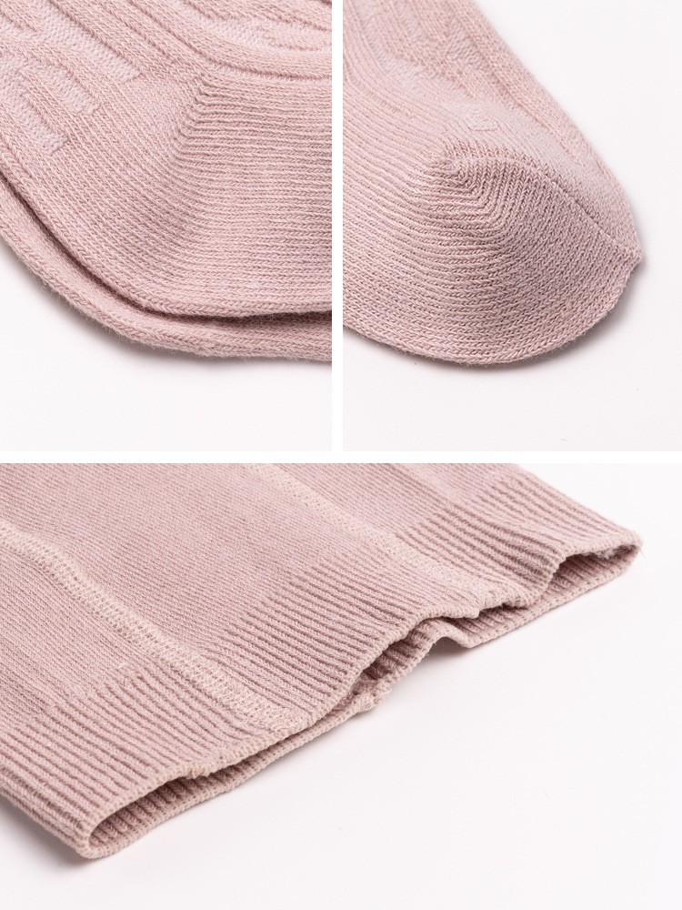 婴儿女孩纯色连裤袜春秋竖条纹双针婴童打底袜图2