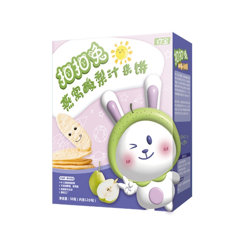 儿童零食扣扣兔梨汁米饼儿童食品饼干零食网红零食磨牙图5