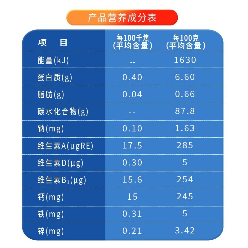 片状800克桶装婴幼儿钙铁锌营养米粉宝宝辅食高铁高钙米粉米糊图2