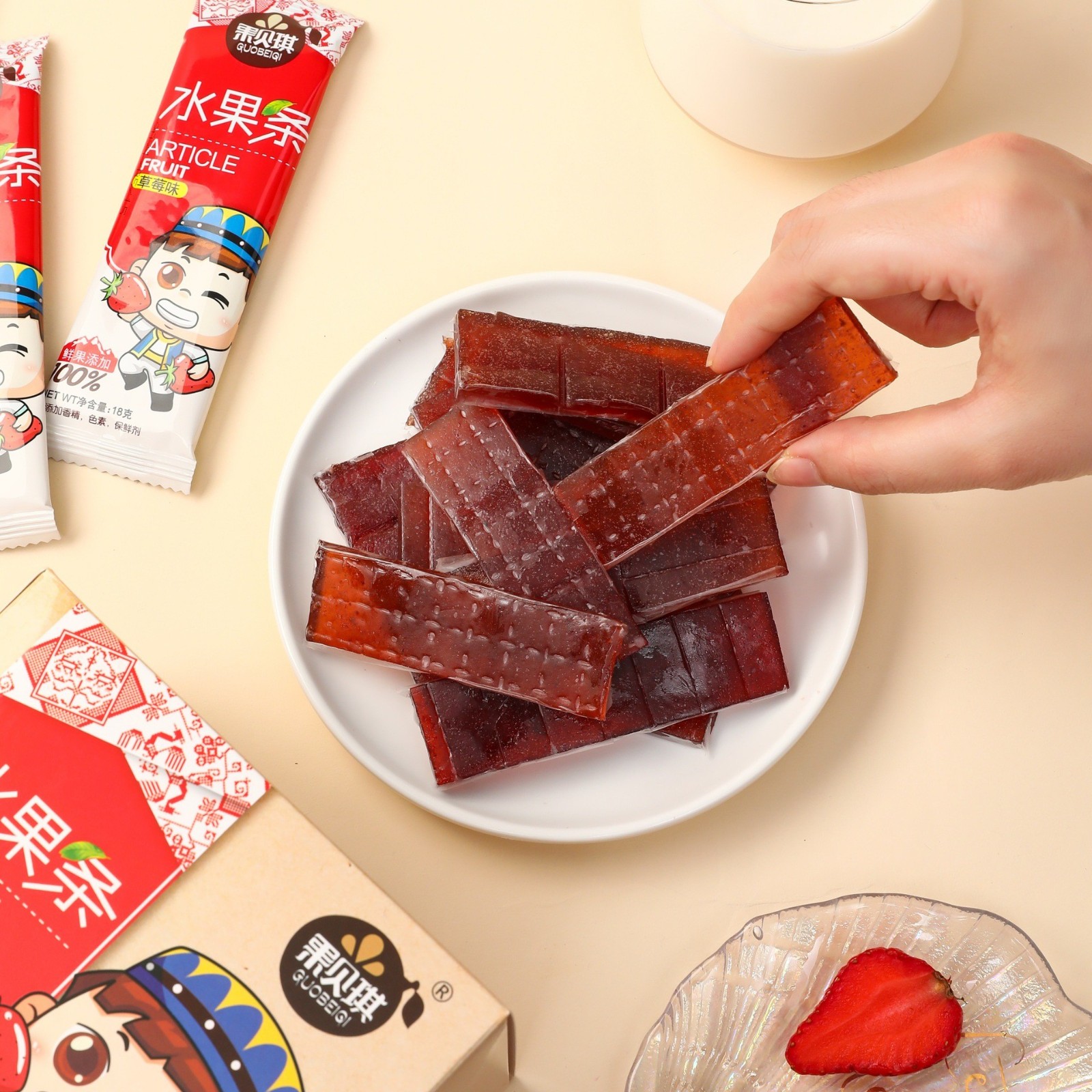 水果条儿童零食宝宝辅食鲜果制作多口味厂家图4