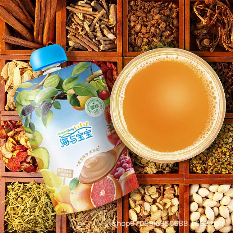 药食同源海与宝宝100%纯果汁吸嘴袋包装等无添加代工OEM营养低糖图4