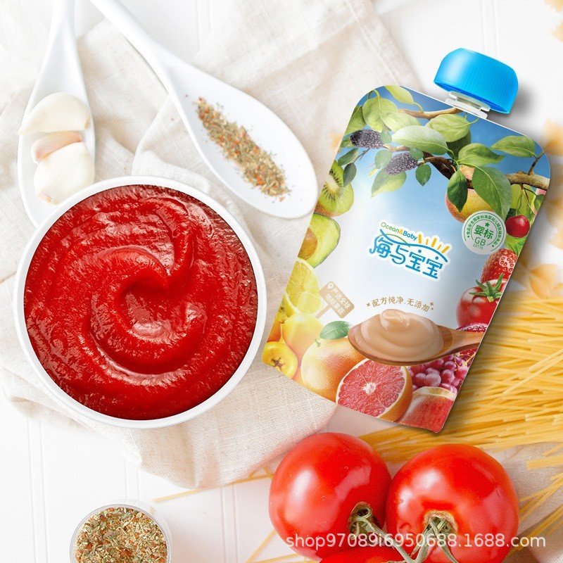 鳕鱼辅食婴儿番茄酱儿童无添加婴标零食代加工番茄沙司有机营养图3