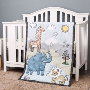 新款00393阳光森友会婴儿床品四件套童被床笠床裙枕套图2