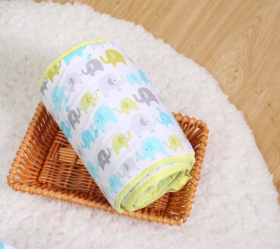 新款卡通清新象园婴幼立体绣花床品五件套图5