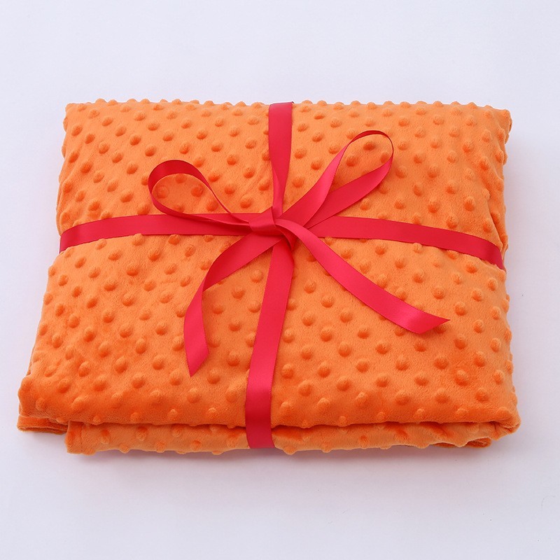 加厚双层儿童卡通羊羔绒毛毯 法兰绒婴儿抱毯 棉布压泡毯厂家图2