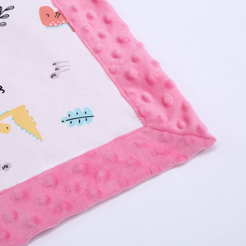 加厚双层儿童卡通羊羔绒毛毯 法兰绒婴儿抱毯 棉布压泡毯厂家图5
