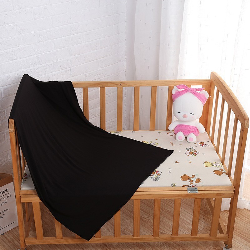 冬季新款婴儿睡毯加厚棉质保暖毯子纯棉口水巾纯色儿童床单