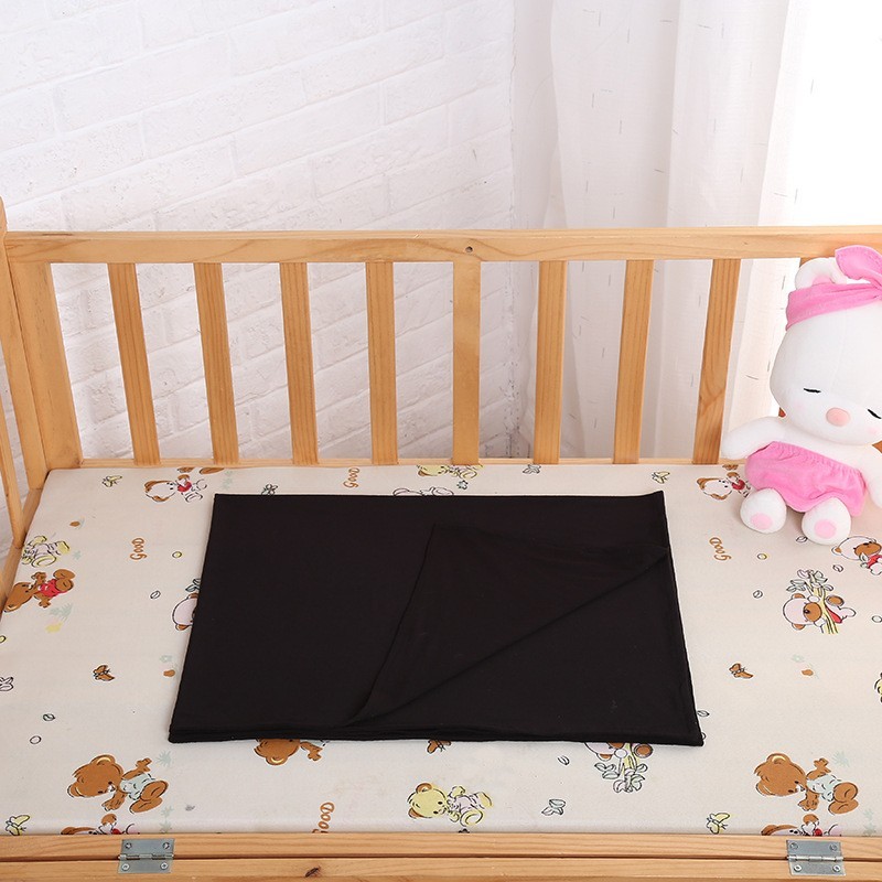 冬季新款婴儿睡毯加厚棉质保暖毯子纯棉口水巾纯色儿童床单图2