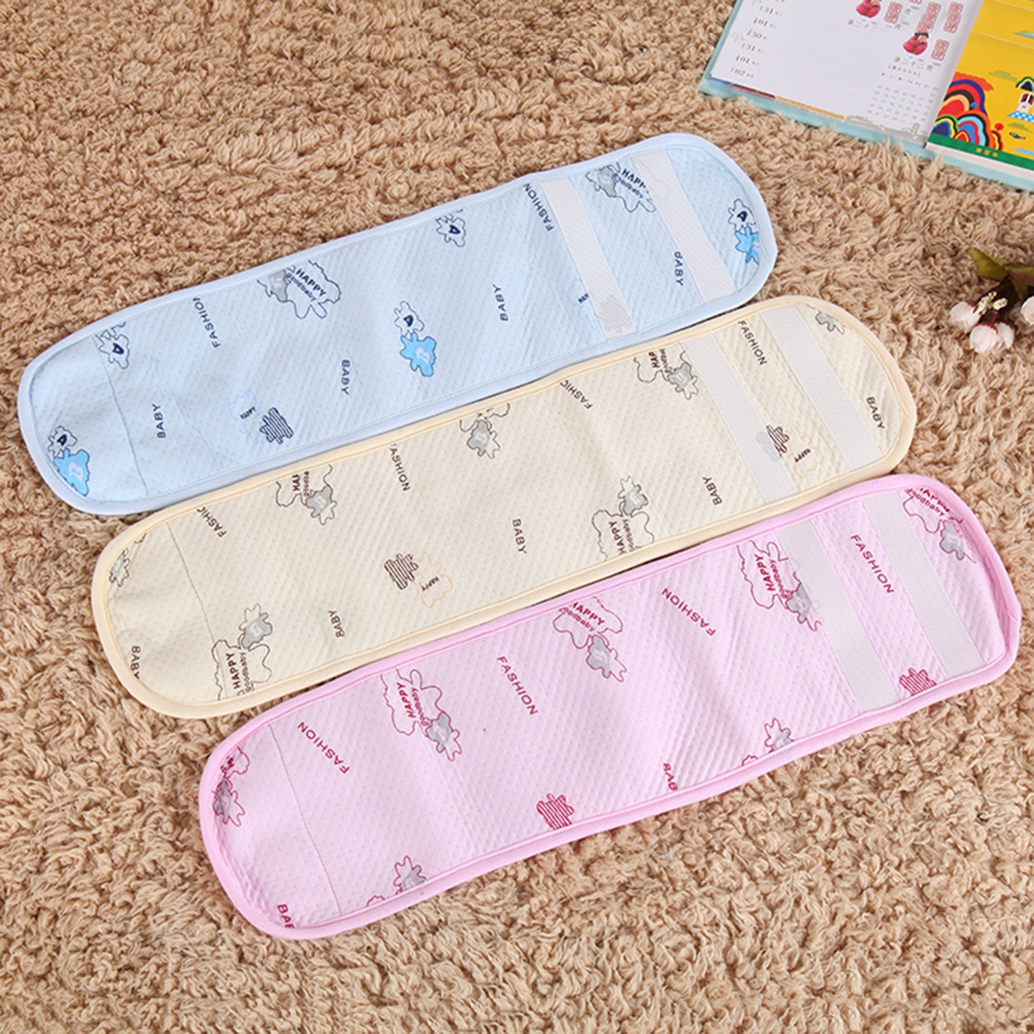 宝宝护肚围巾夏季儿童护肚脐棉布婴儿小方布全棉吸汗空气层护肚布