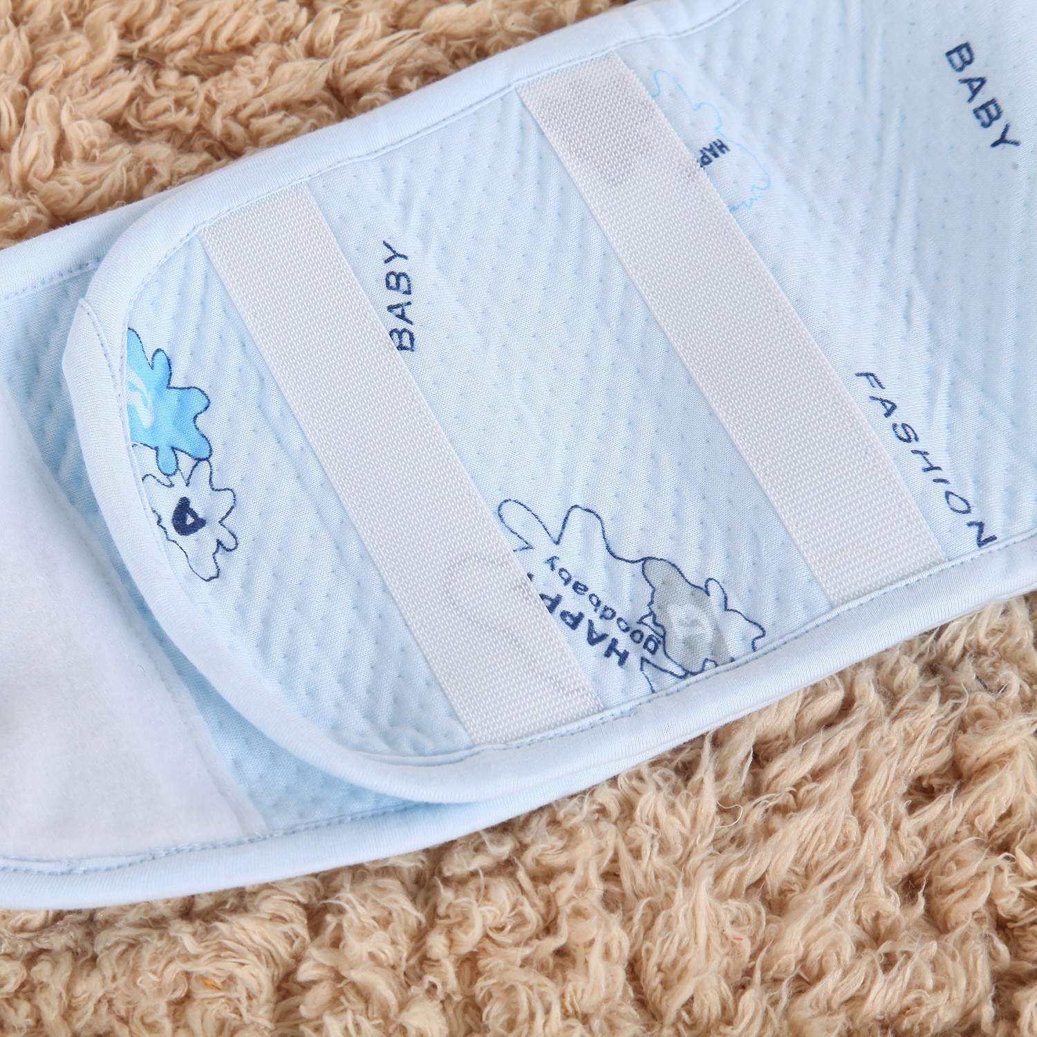 宝宝护肚围巾夏季儿童护肚脐棉布婴儿小方布全棉吸汗空气层护肚布图3