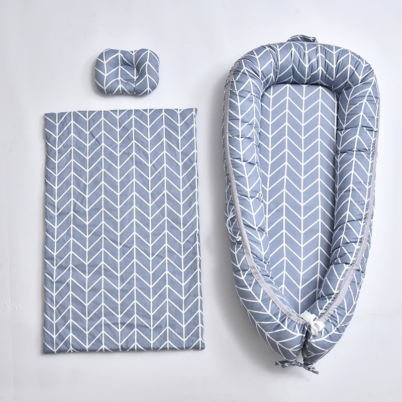 跨境可拆洗便携式防压婴儿床中床仿生婴儿窝婴儿枕旅行床中床图4