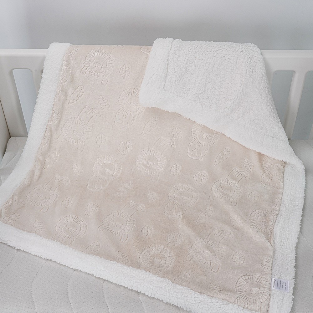 跨境婴儿法兰绒双层毛毯秋冬加厚舒棉绒压花包边儿童被子宝宝盖毯图4