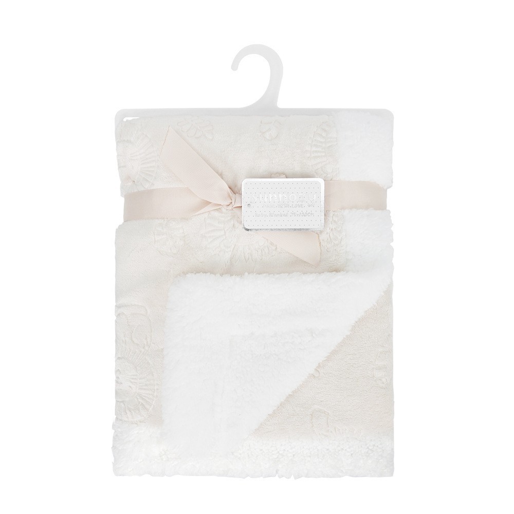 跨境婴儿法兰绒双层毛毯秋冬加厚舒棉绒压花包边儿童被子宝宝盖毯图3