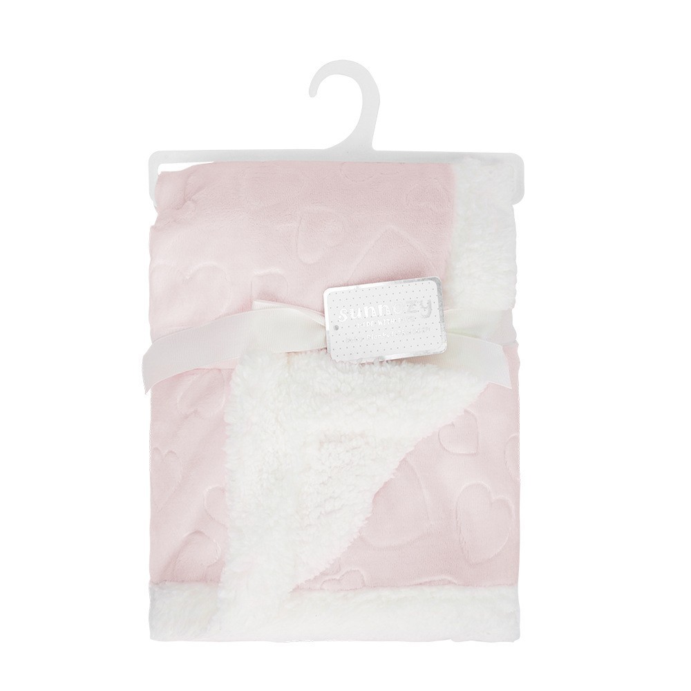 春秋新款法兰绒新生儿毛毯压花双层接边宝宝盖毯加厚保暖婴儿毯子图5