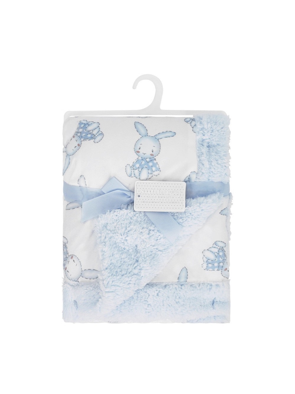 跨境新生儿双层秋冬包被包边保暖宝宝抱毯动物印花超柔毛绒婴儿毯图3