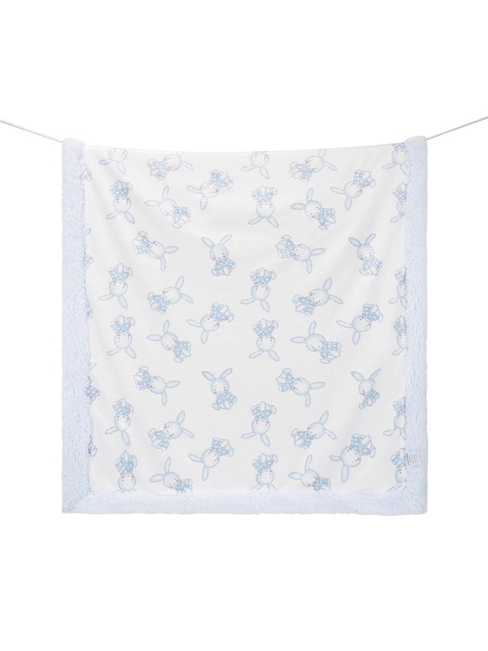 跨境新生儿双层秋冬包被包边保暖宝宝抱毯动物印花超柔毛绒婴儿毯图2