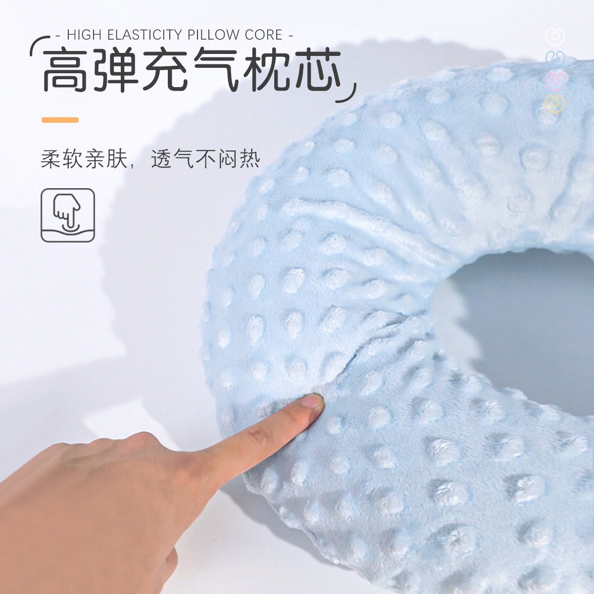 儿童宝宝旅行充气枕头创意卡通脖子护颈枕u型枕图4