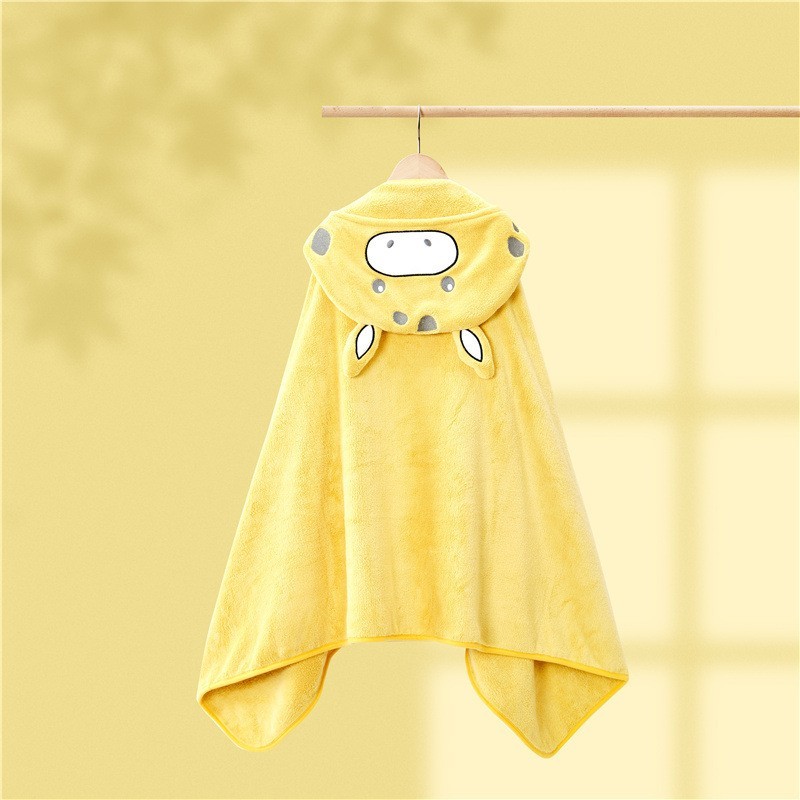 卡通高密珊瑚绒儿童斗篷浴巾擦澡巾婴幼儿浴袍披风卡通可爱图2
