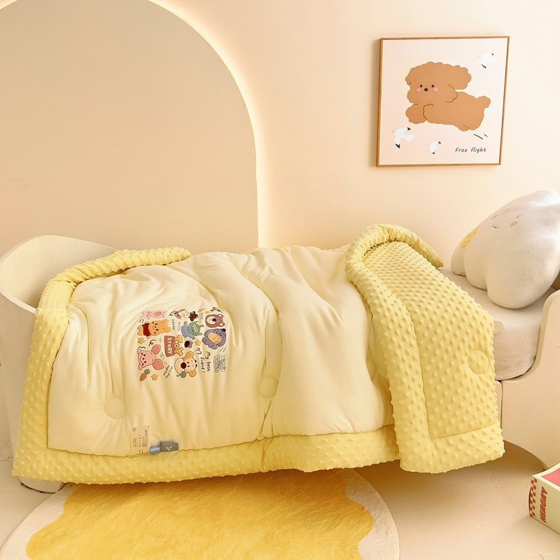 A类母婴级针织棉豆豆被 儿童午睡毯子秋冬儿童被芯幼儿园宿舍被子图3