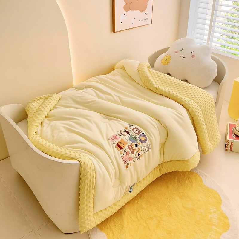 A类母婴级针织棉豆豆被 儿童午睡毯子秋冬儿童被芯幼儿园宿舍被子图4