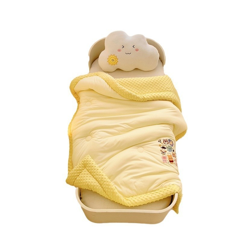 A类母婴级针织棉豆豆被 儿童午睡毯子秋冬儿童被芯幼儿园宿舍被子图5