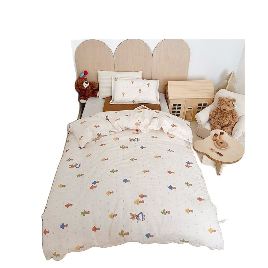 双层纱幼儿园套件纯棉100儿童宝宝亲肤透气2025新款图5