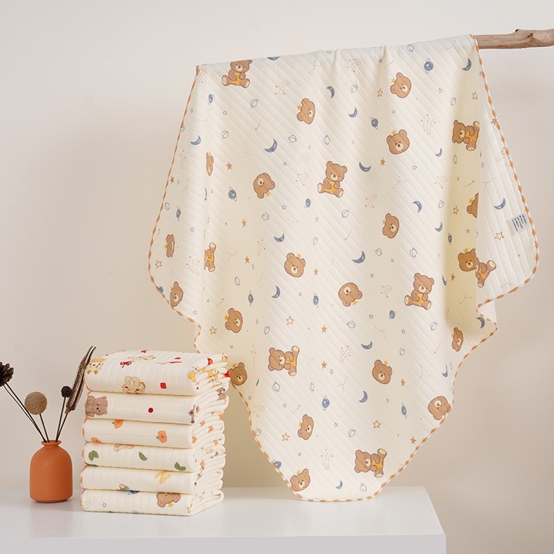 夹棉包单针织婴幼儿包被春秋款透气产房抱被初生新生宝宝包裹包巾图3