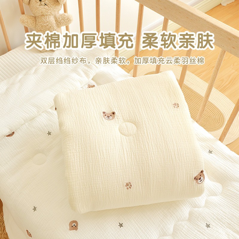 婴儿被子纯棉A类新生宝宝秋冬加厚盖被幼儿园午睡四季通用小被子图2