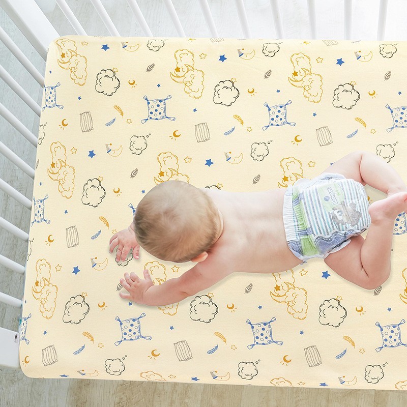 新款可爱宝宝床笠纯棉婴儿床单床包卡通儿童全包床罩夏季薄款