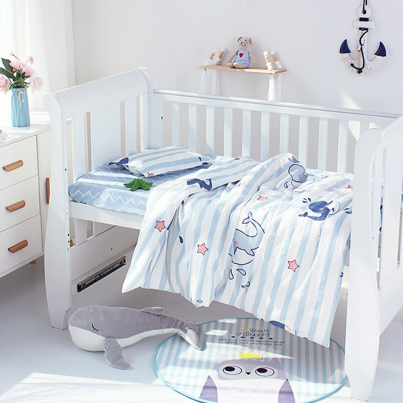 婴童床上用品床单被套枕套三件套四季通用