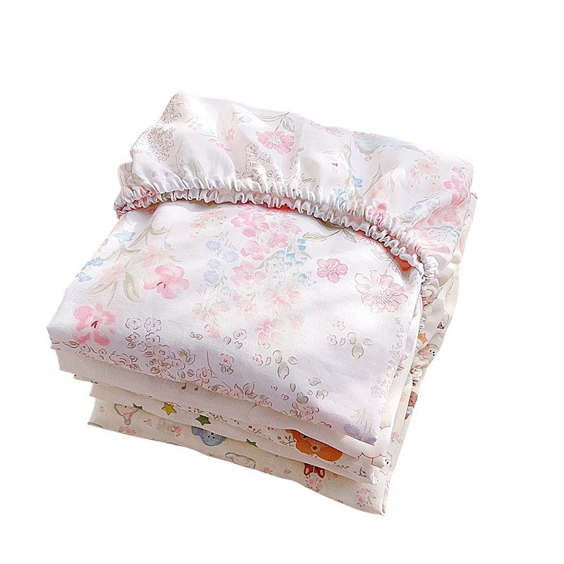 婴儿床床笠a类纯棉纱布儿童拼接床单夏季宝宝幼儿园专用床垫套罩图5