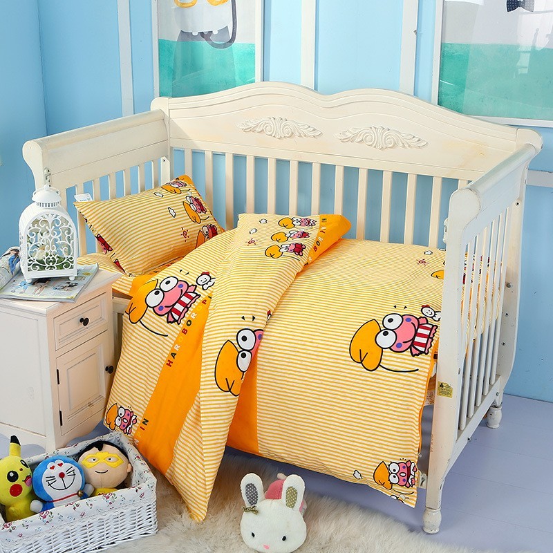 儿童幼儿园被子卡通全棉宝宝被套纯棉斜纹3件套床上用品六件套