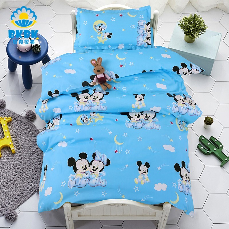 儿童幼儿园被子卡通全棉宝宝被套纯棉斜纹3件套床上用品六件套图2