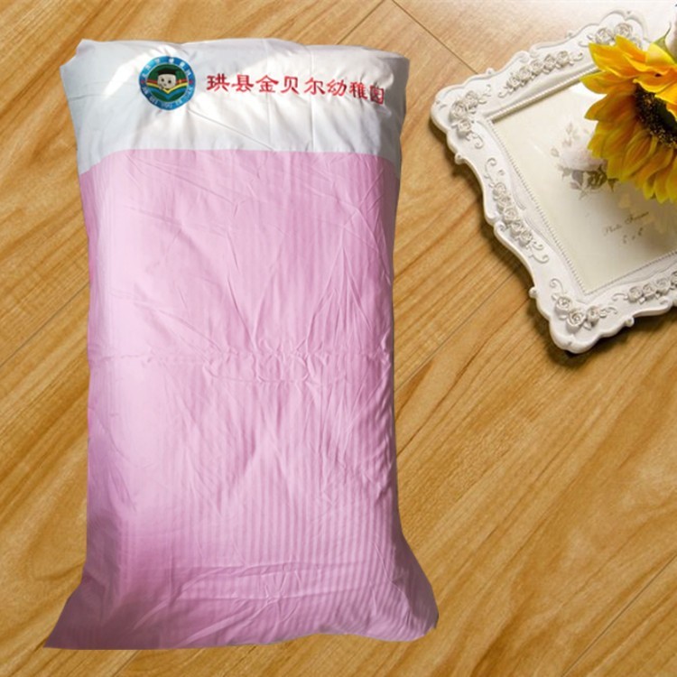 新品幼儿园被子三件套纯色儿童夏被褥午睡全棉宝宝床上用品含芯图4