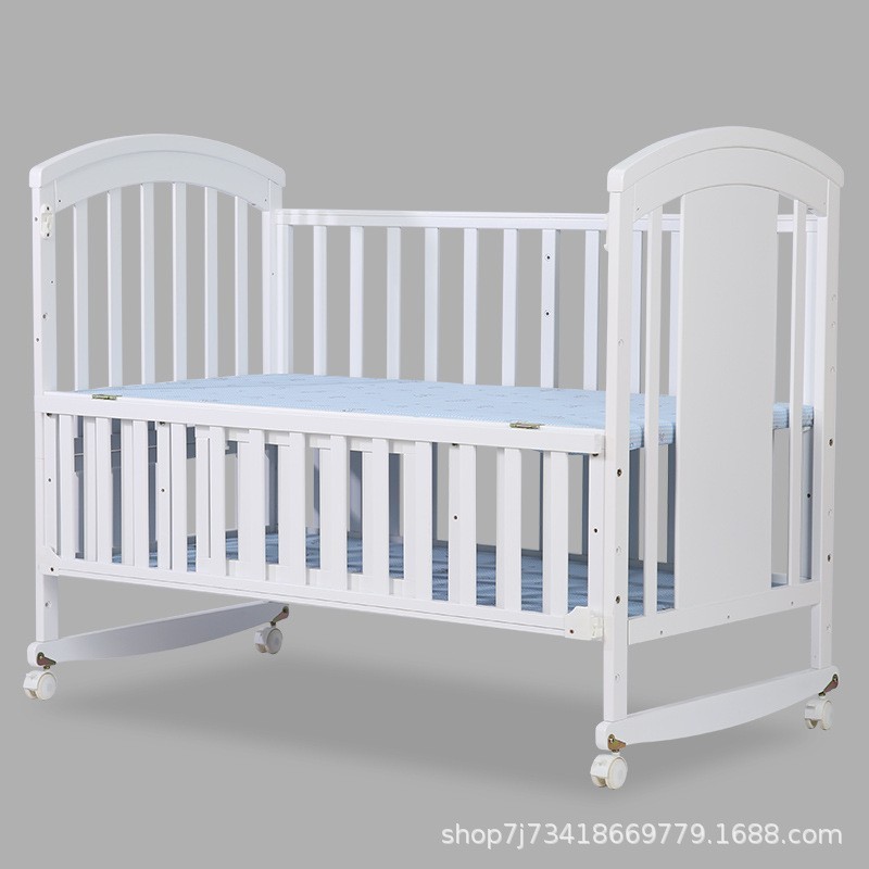 跨境婴儿床实木欧式可移动宝宝bb新生儿多功能摇篮儿童拼接床