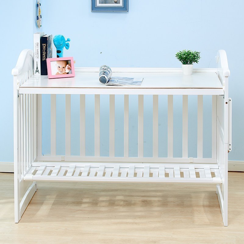 婴儿床宝宝床BB新生儿环保实木多功能儿童床可拼接大床图2