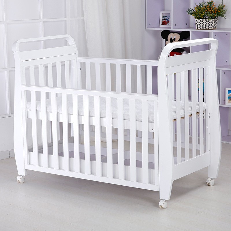 【定制】婴儿床拼接大床欧式移动式新生儿bb儿童床实木多功能小床图3